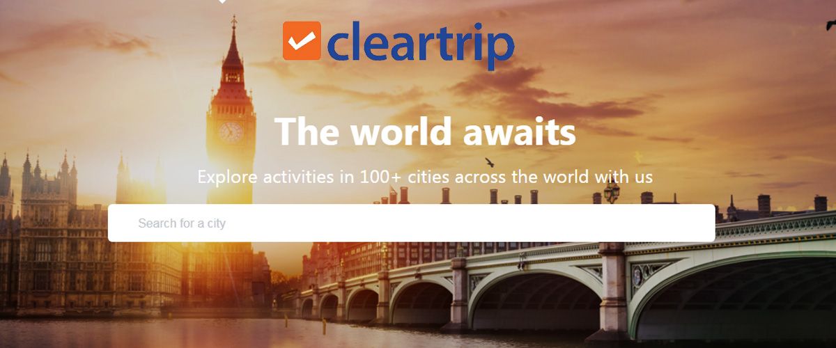 Cleartrip homepage