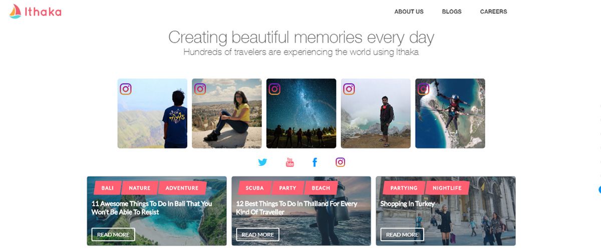 Ithaka homepage