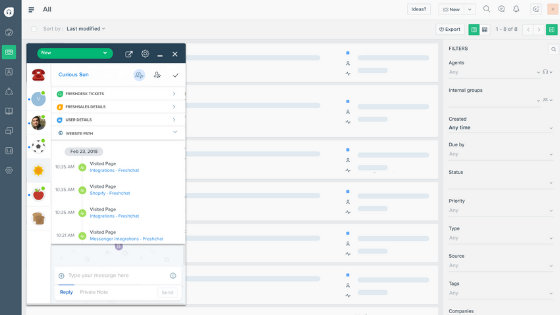 Freshdesk's collaboration feature