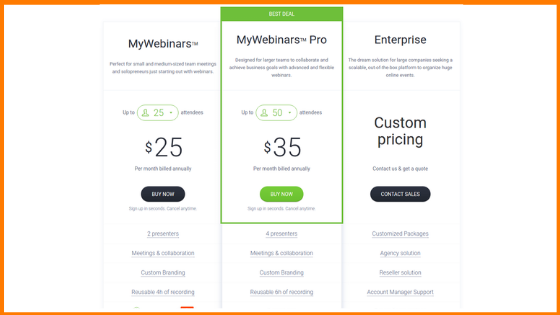 ClickMeeting pricing