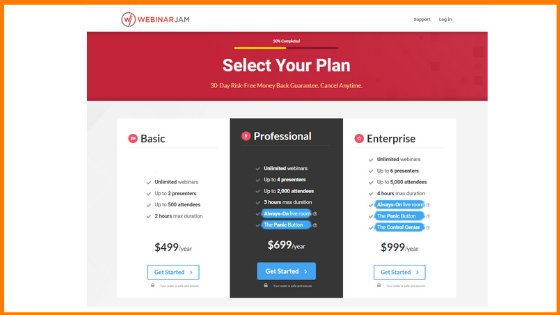 WebinarJam pricing