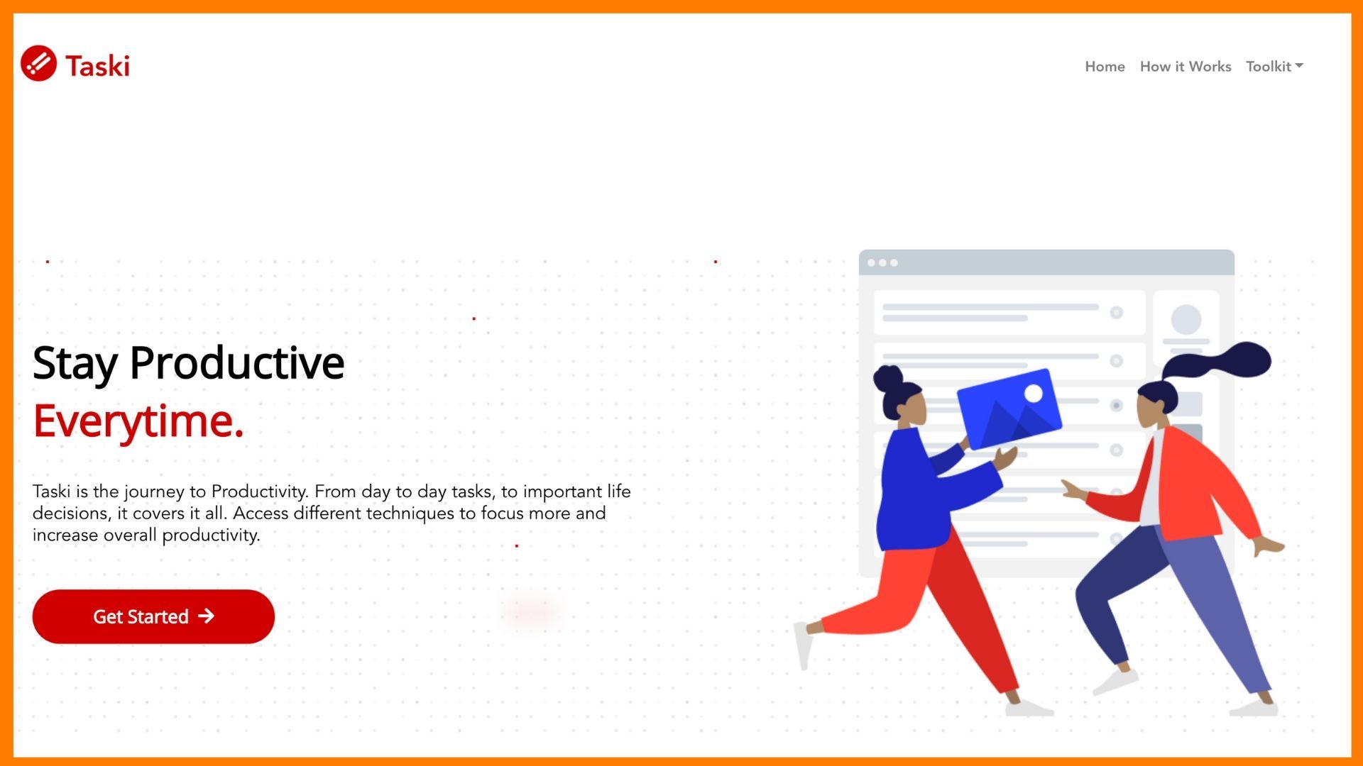 Taski website snapshot