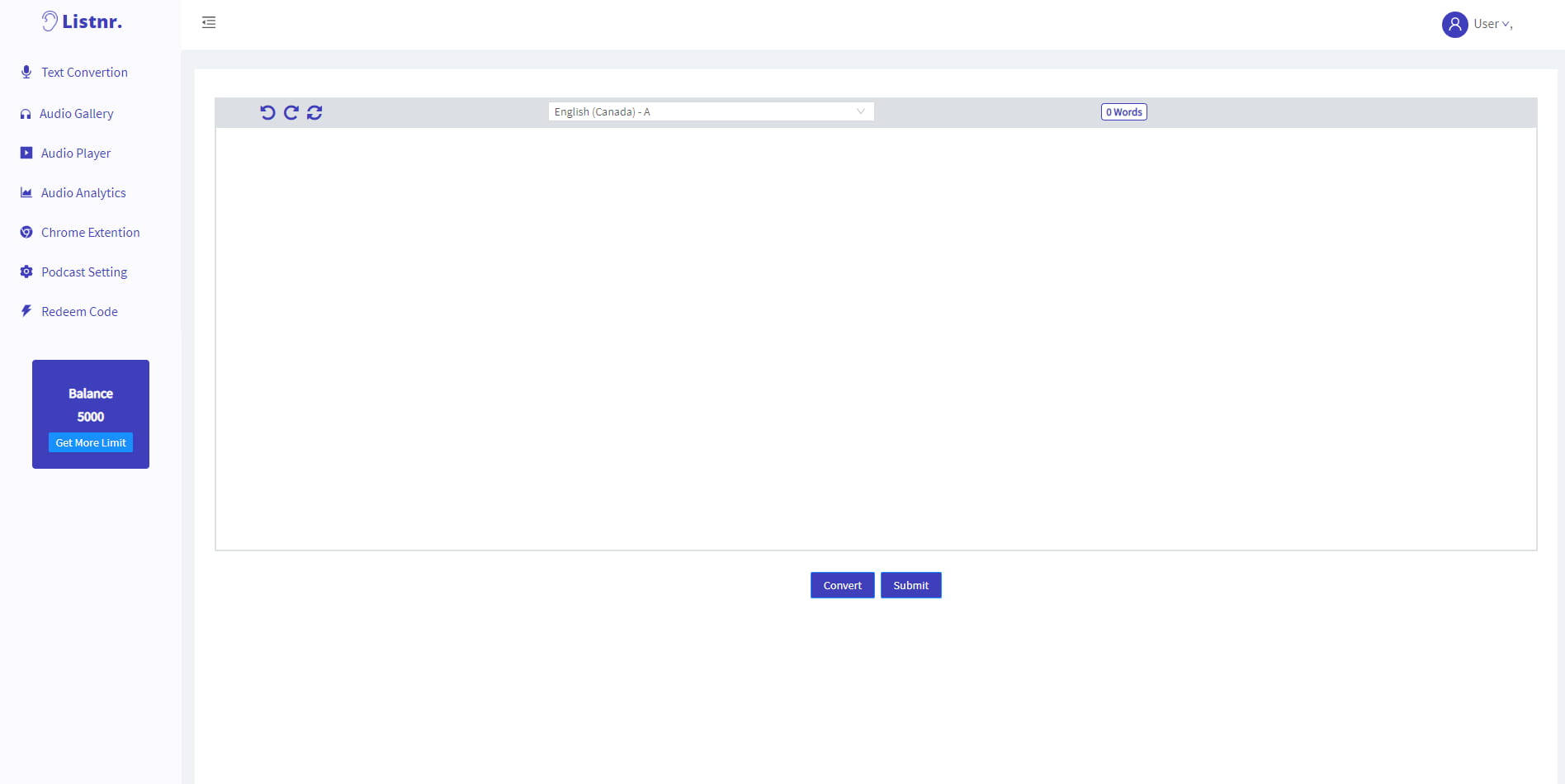 Listnr Dashboard