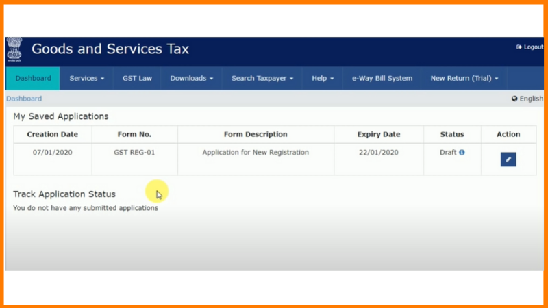 How To Register For GST Online - Step 2