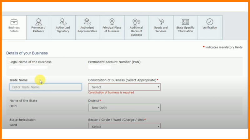 How To Register For GST Online - Step 1