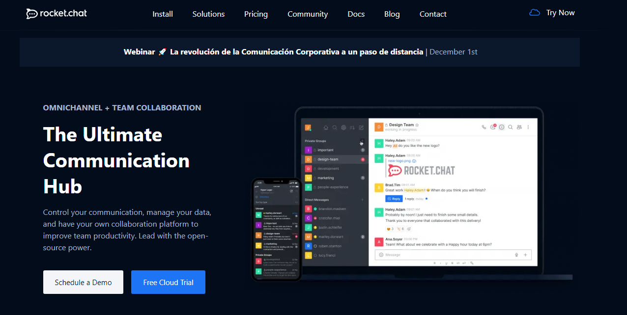 Rocket.chat communication Platform