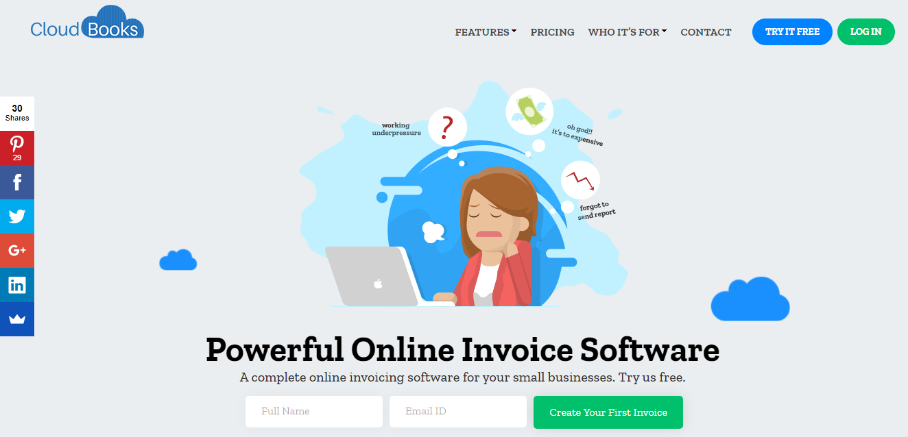 CloudBooks Bookkeeping and Invoicing Tool