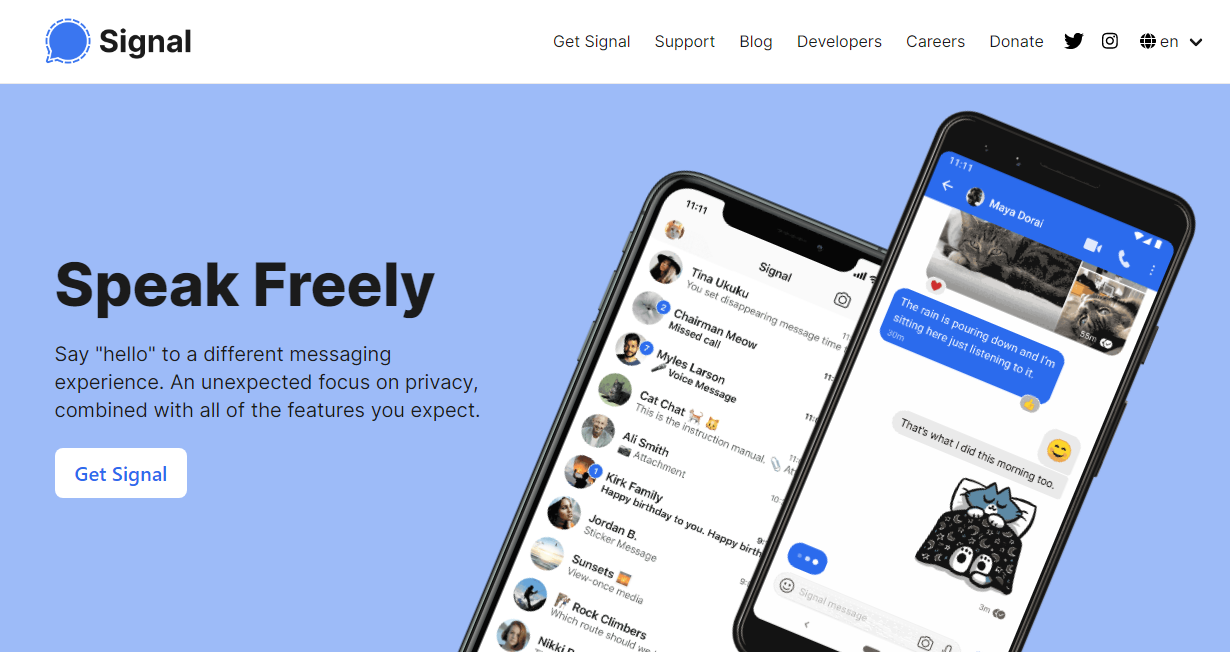 Signal Messaging Application