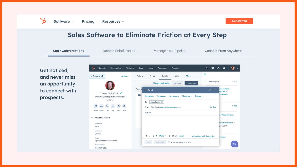 HubSpot Sales - Best Sales Management Tools