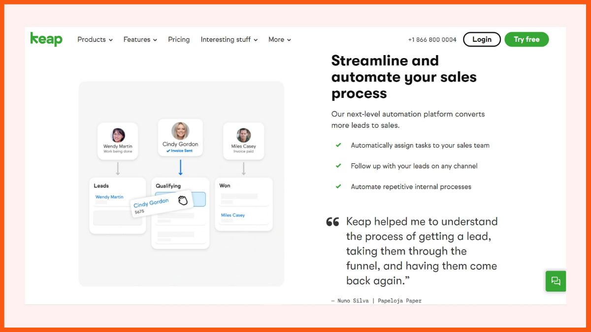 Keap - Best Sales Management Tools