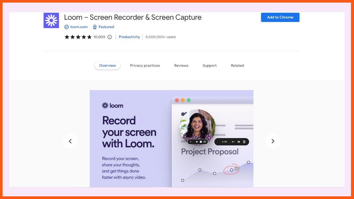 Loom - Best Screen Recording Chrome Extension