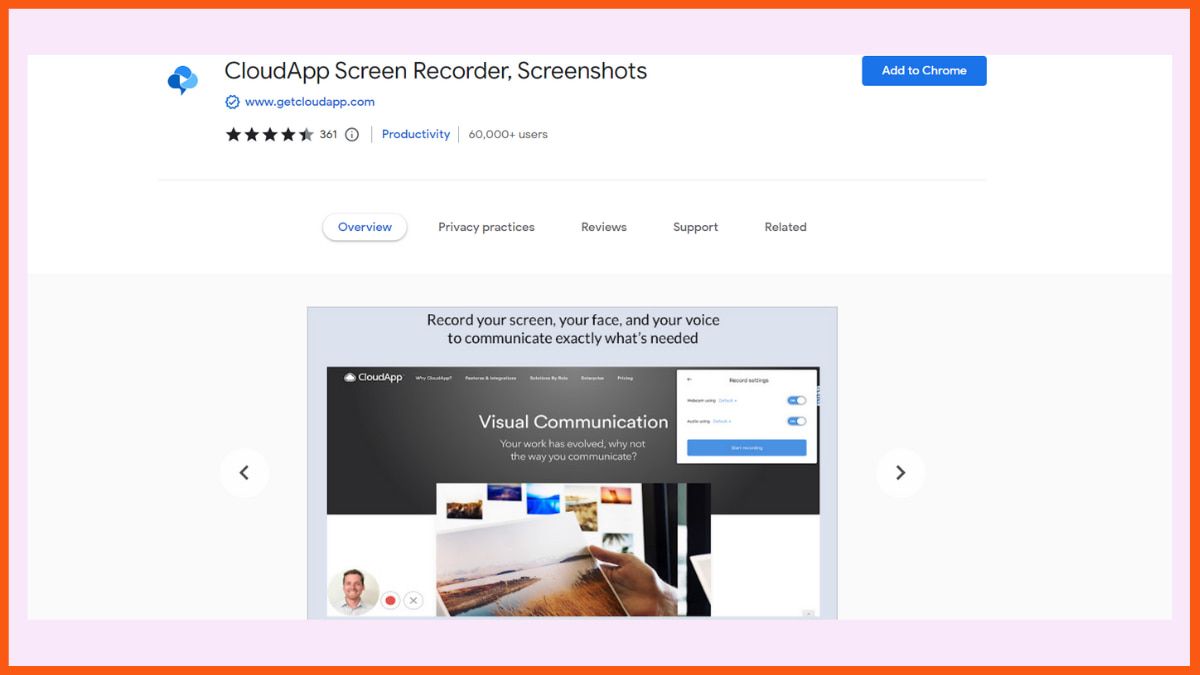 CloudApp Screen Recorder, Screenshots - Best Screen Recording Chrome Extension