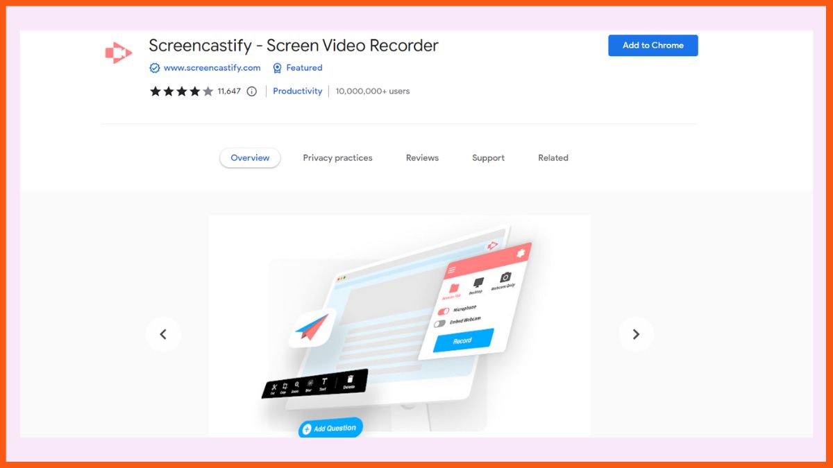 Screencastify - Best Screen Recording Chrome Extension