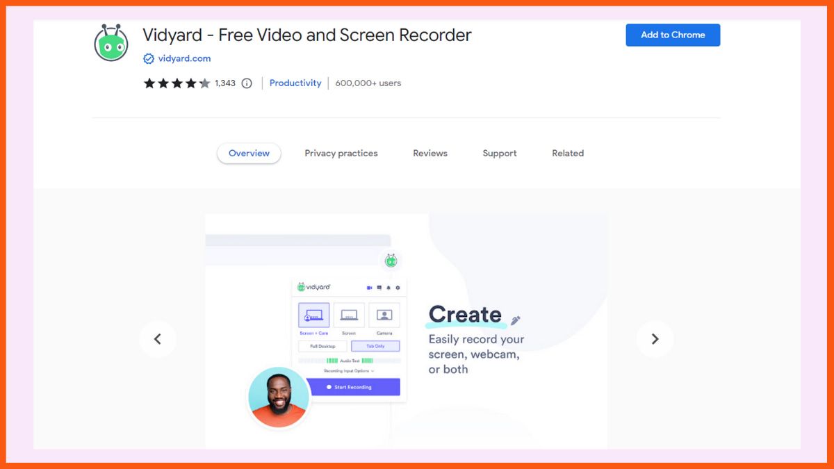 Vidyard - Best Screen Recording Chrome Extension