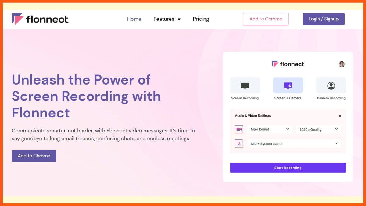 Flonnect - Best Screen Recording Chrome Extension