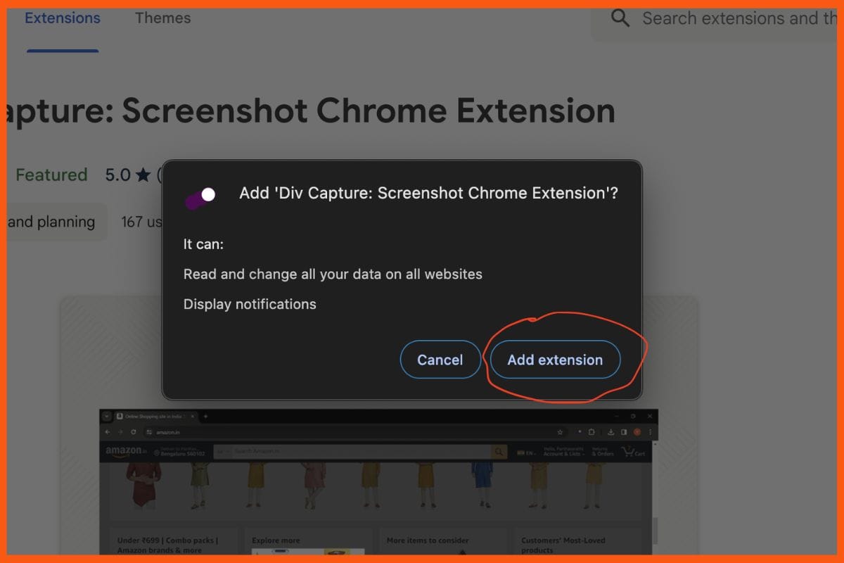 Step 3 for Downloading Google Chrome Screenshot Extension for Free