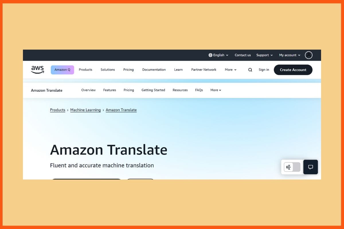 Amazon Translate - Top AI Translation Tools