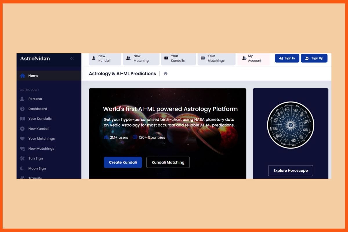 AstroNidan - Best AI tools for Astrology
