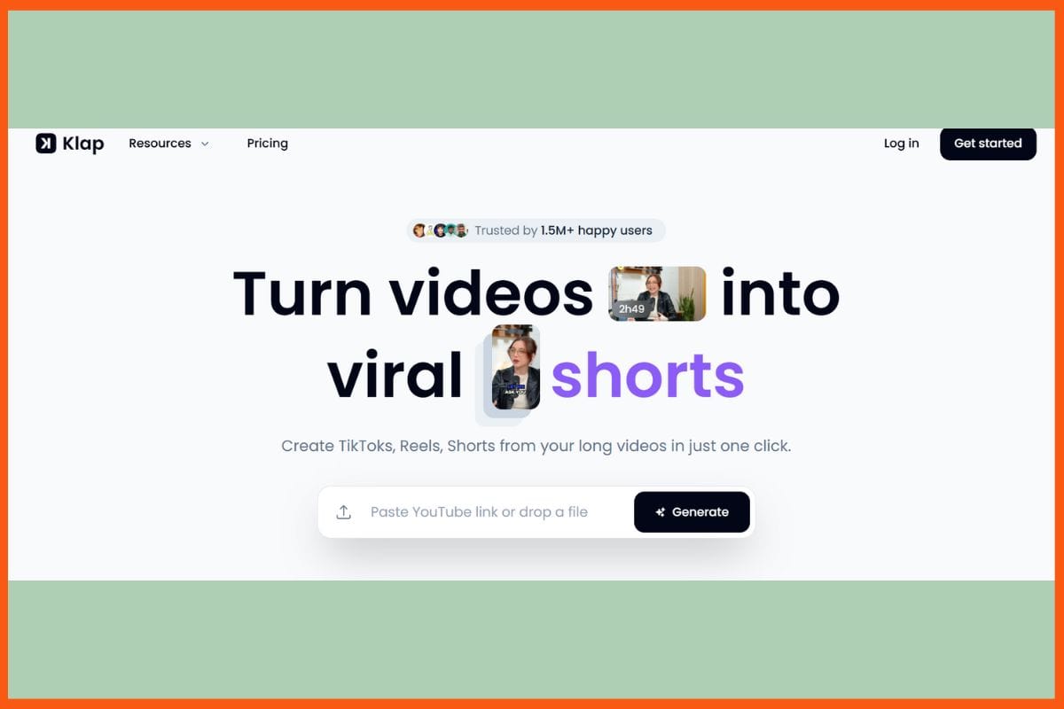 Klap - Best AI Tools to Turn Long Videos into Viral YouTube Shorts