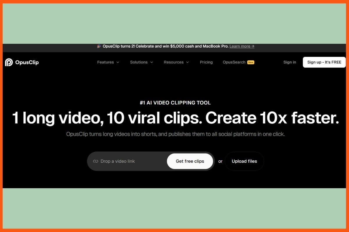 OpusClip - Best AI Tools to Turn Long Videos into Viral YouTube Shorts