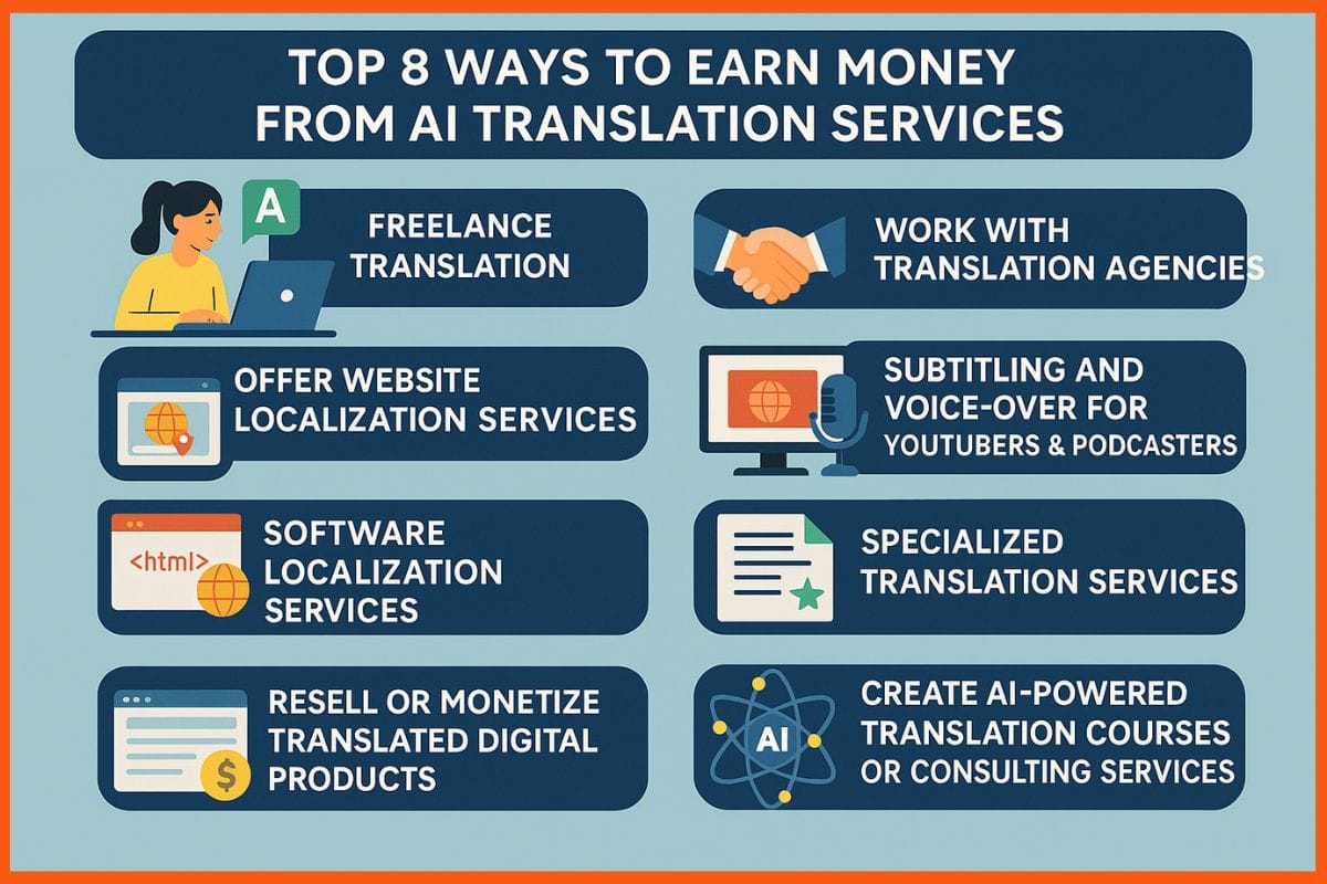 Top 8 Ways to Earn Money From AI Translation Services