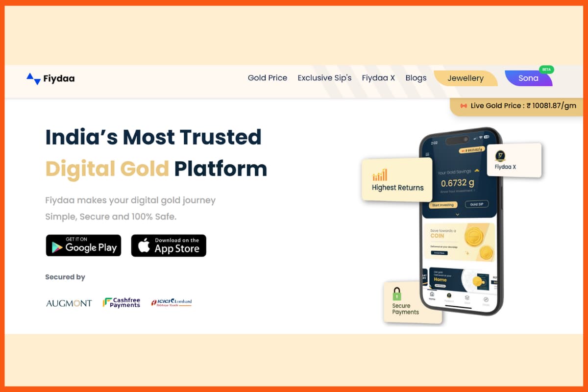 Fiydaa - Best Digital Gold Investment App