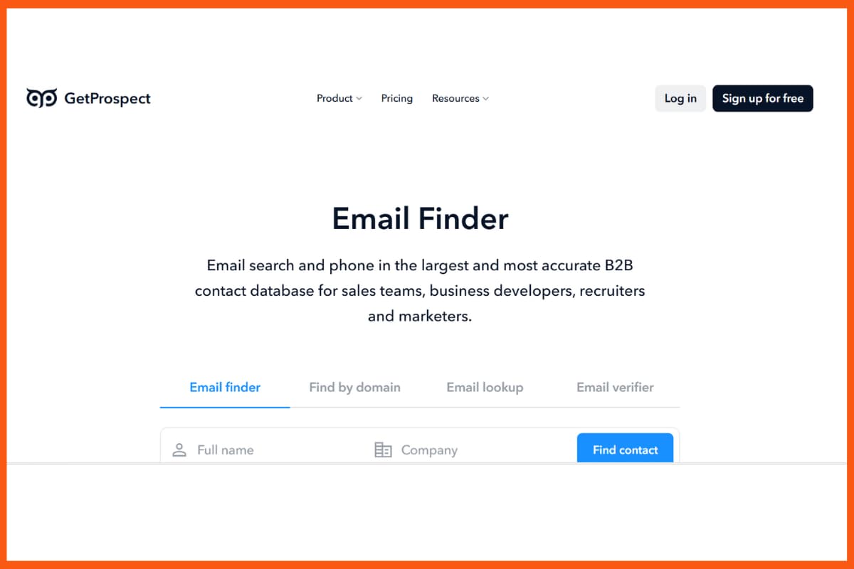 Top Email Lookup Tools - GetProspect