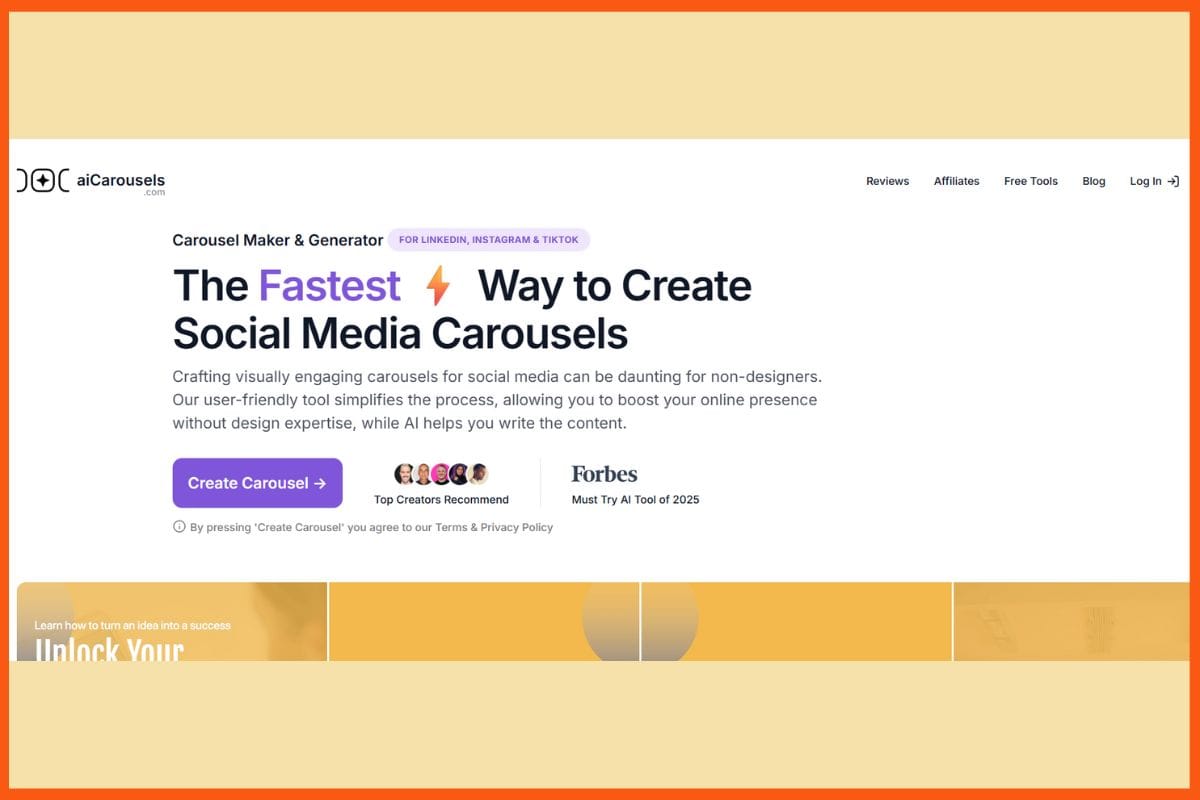 aiCarousels - Best Text-to-Carousel AI Tools for Social Media