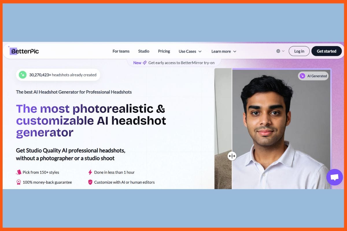 BetterPic - Top AI Headshot Generator Tools