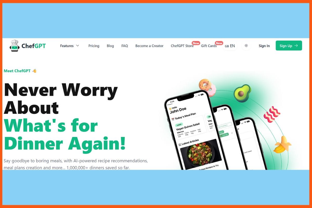 ChefGPT - Top AI Meal Planner Tools