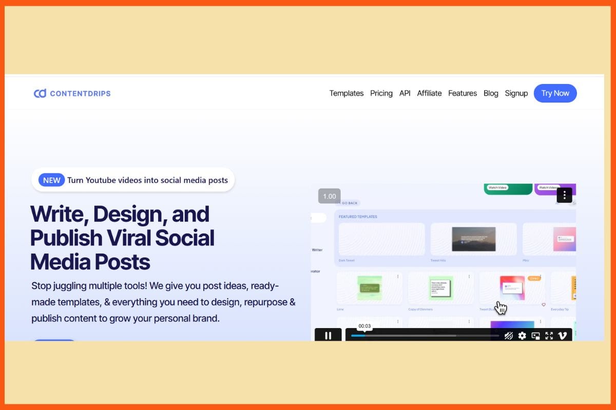 Contentdrips - Best Text-to-Carousel AI Tools for Social Media
