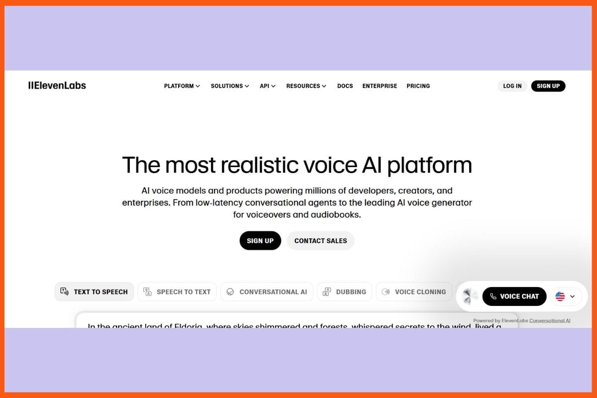 ElevenLabs - Best AI Tools for Voiceovers