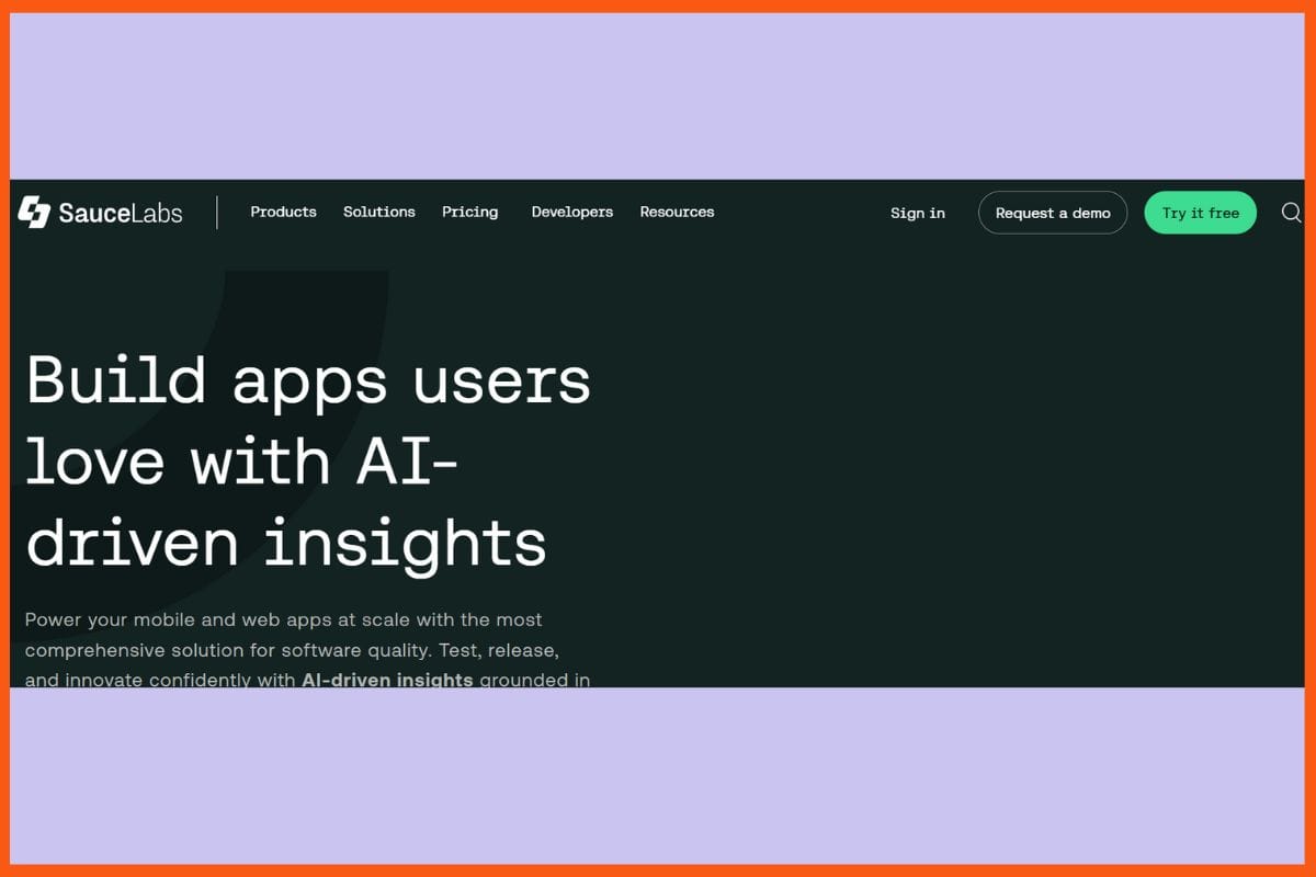 Sauce Labs - Best AI Testing Tools
