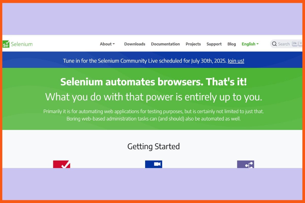 Selenium - Best AI Testing Tools