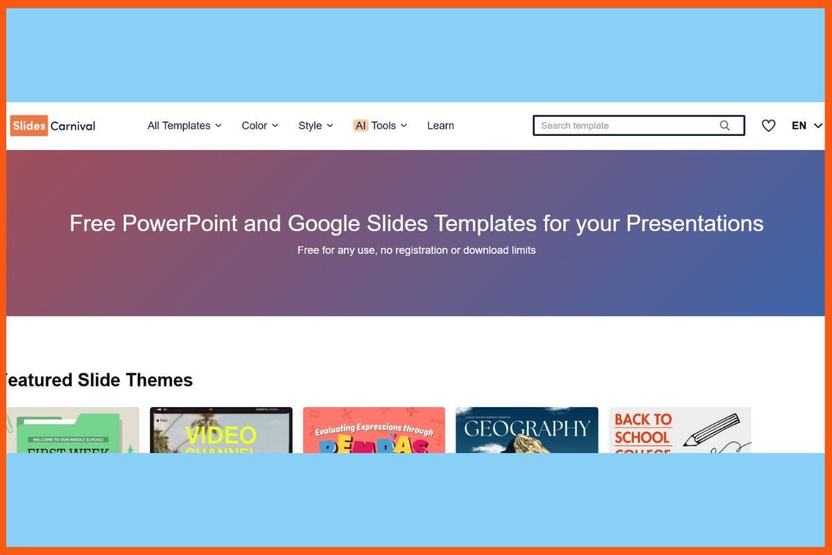 Slide Carnival - 10 Best Websites for Professional PowerPoint Templates