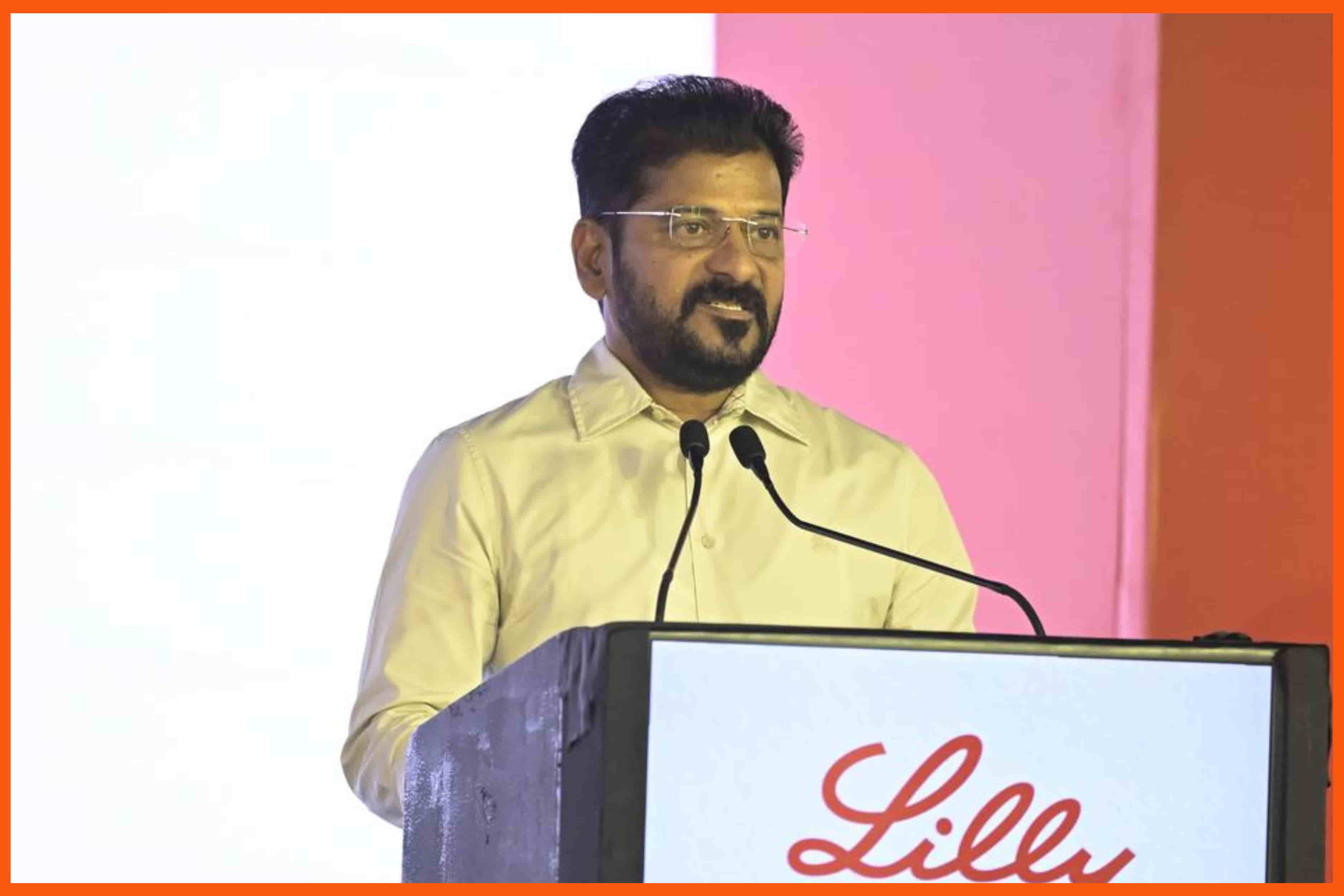 CM Revanth Reddy flagged off Eli Lilly office in Gachibowli, Hyderabad. 