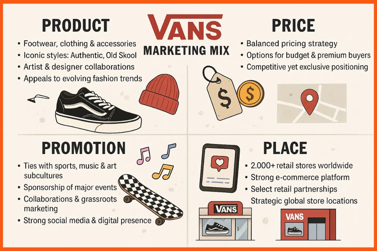 Vans Marketing Mix