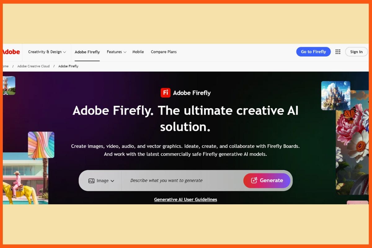 Adobe Firefly - Best AI Tools for Creating Product Photos