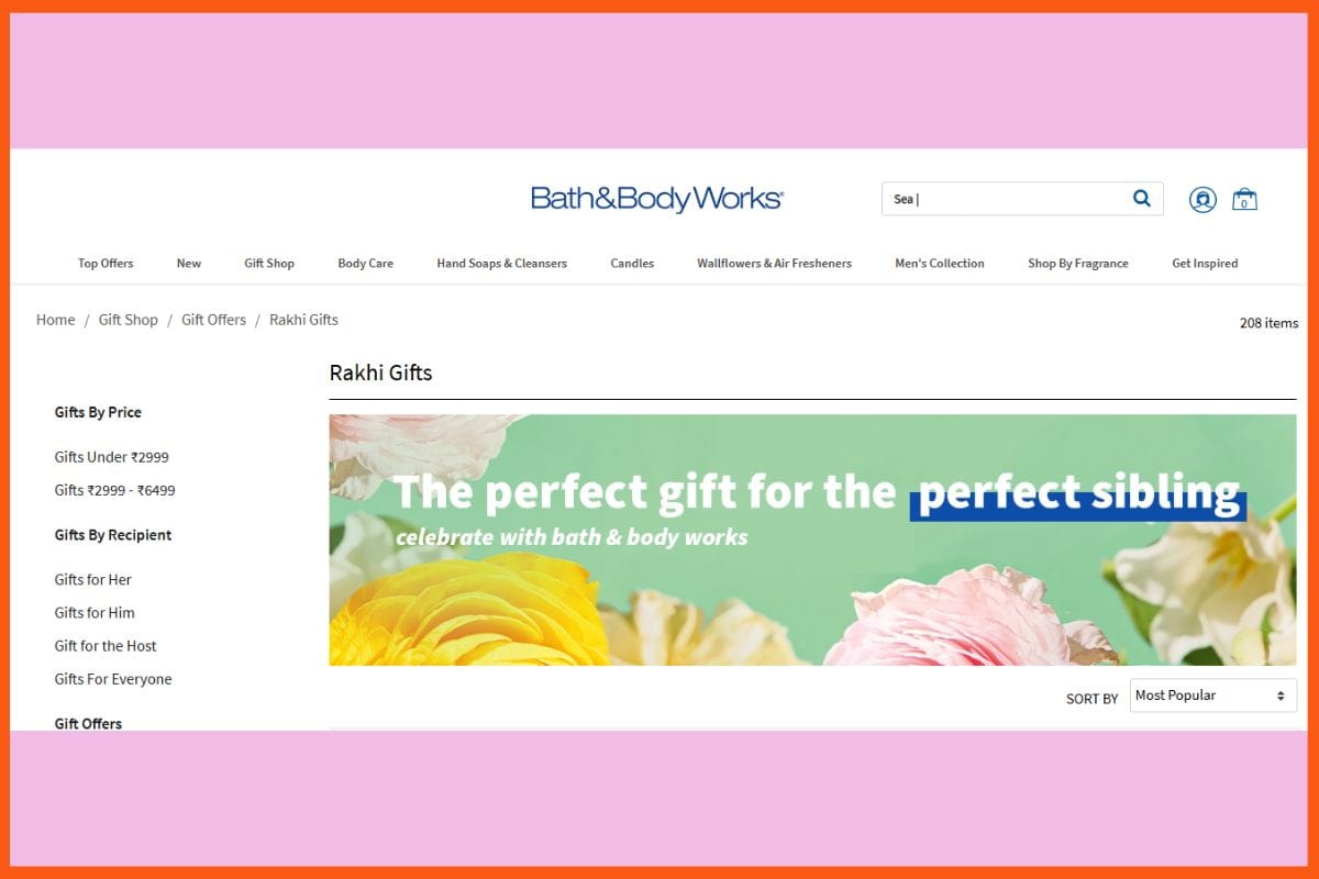 Bath & Body Works - Top E-commerce Platforms Offering the Best Raksha Bandhan Deals
