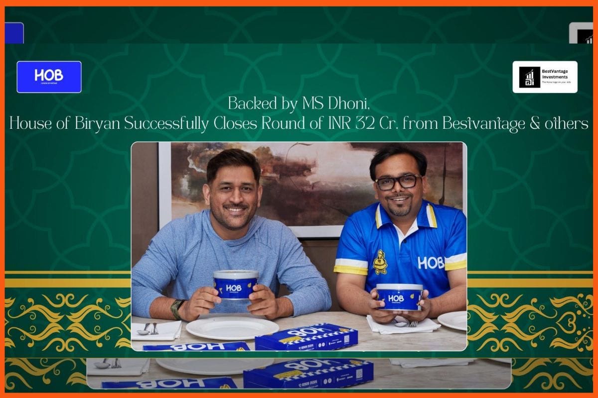 House of Biryan Raises ₹32 Crore, Backed by MS Dhoni, Bestvantage Investments and Other Investors