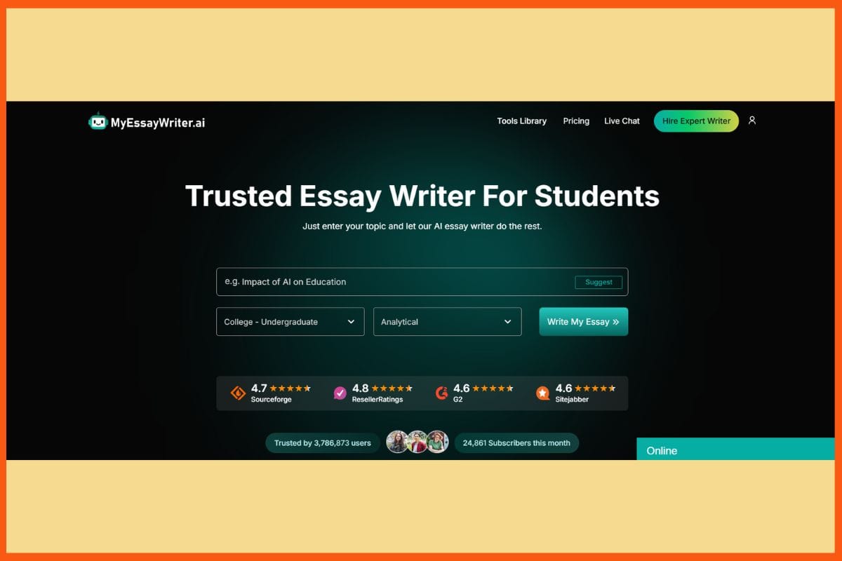 MyEssayWriter.ai - Top AI Tools to Write Essays Faster and Smarter