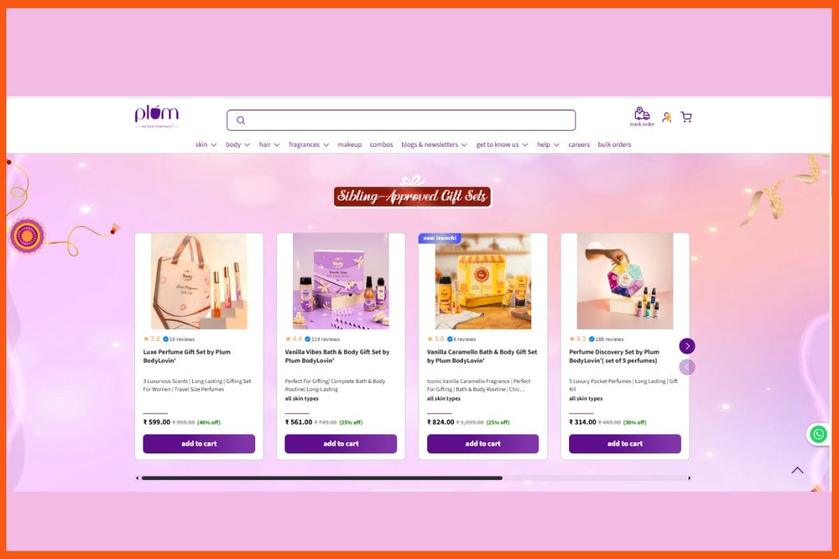 Plum - Top E-commerce Platforms Offering the Best Raksha Bandhan Deals