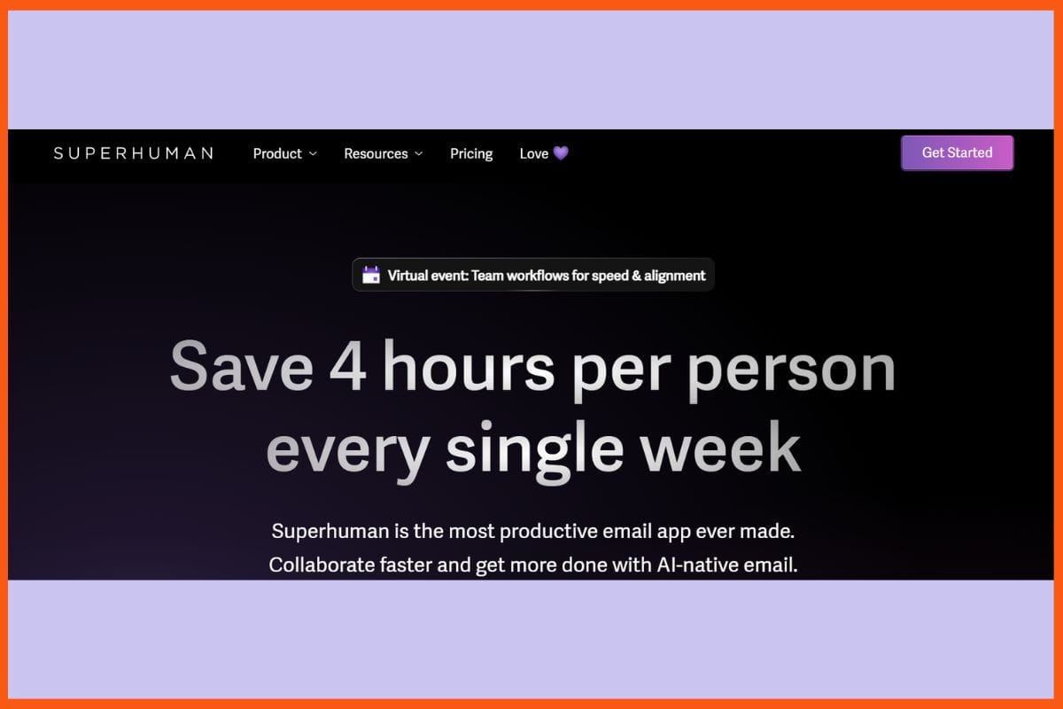 Superhuman - Best AI Virtual Assistants for Admin Tasks