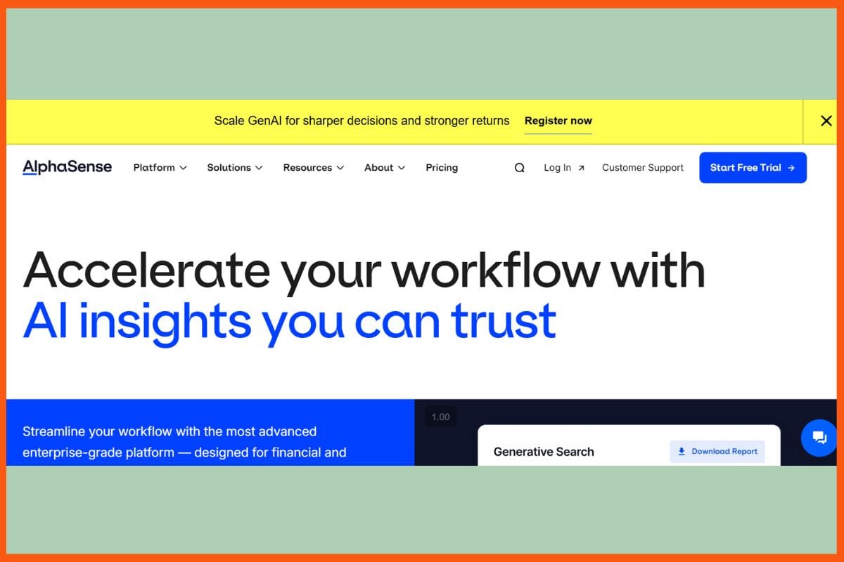 Alphasense - Best AI Tools for Portfolio Management