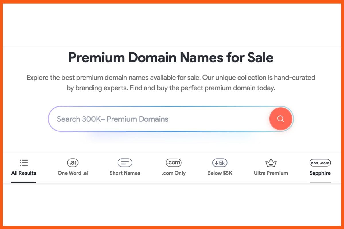 Atom Website for Buying and Selling Domain Names