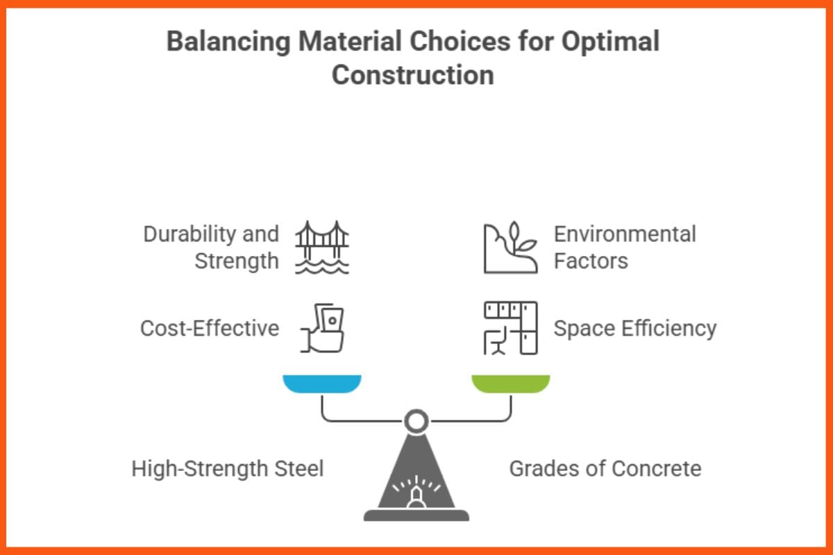 Balancing Material Choices for Optimal Construction