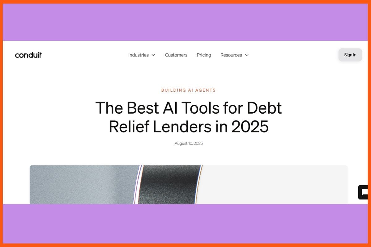 Conduit - Top AI Tools for Debt Collection