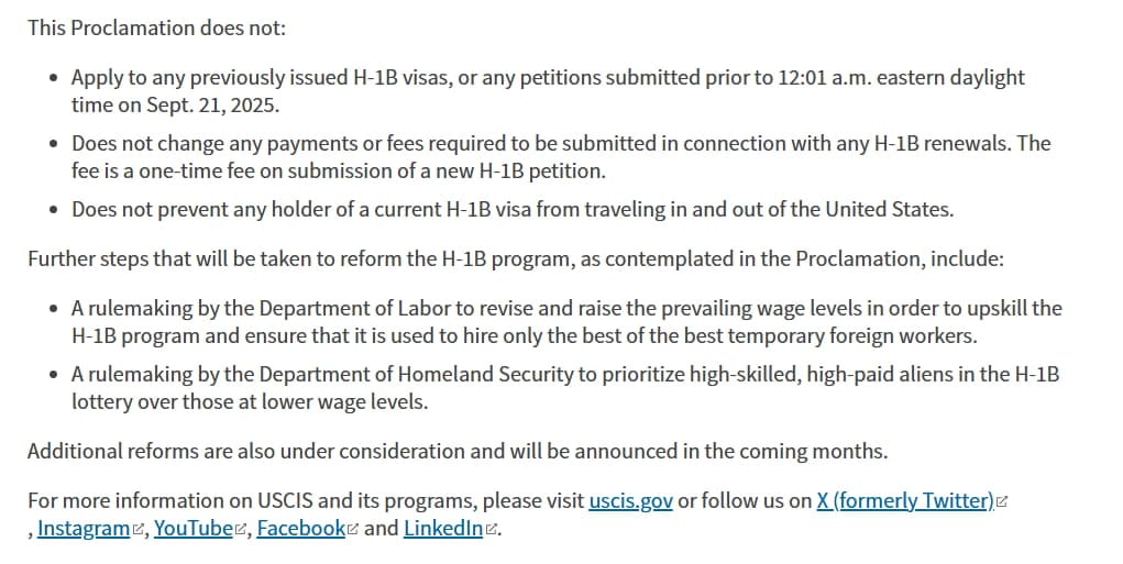 Offical Proclaimation on U.S. Citizenship and Immigration Services Website