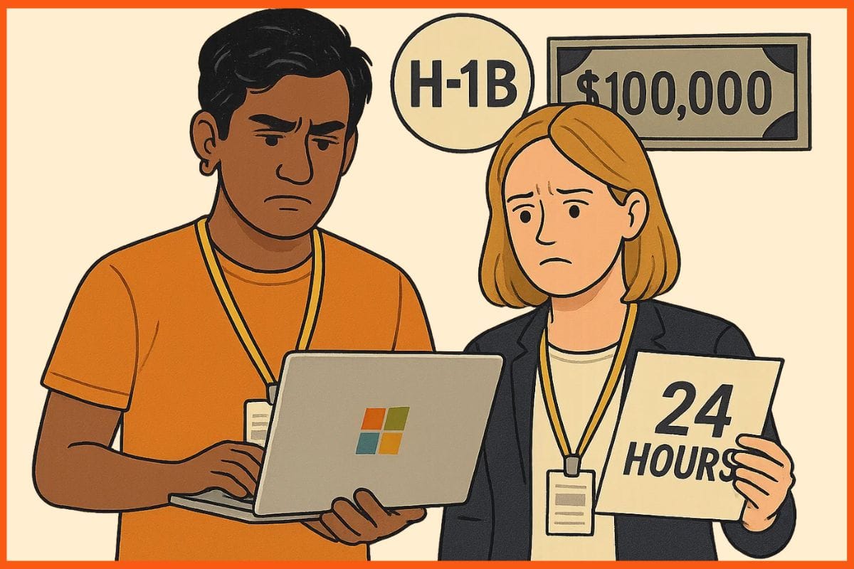 Microsoft issues 24-hour deadline to Indian, foreign employees after H1-B visa fee hike to $100,000