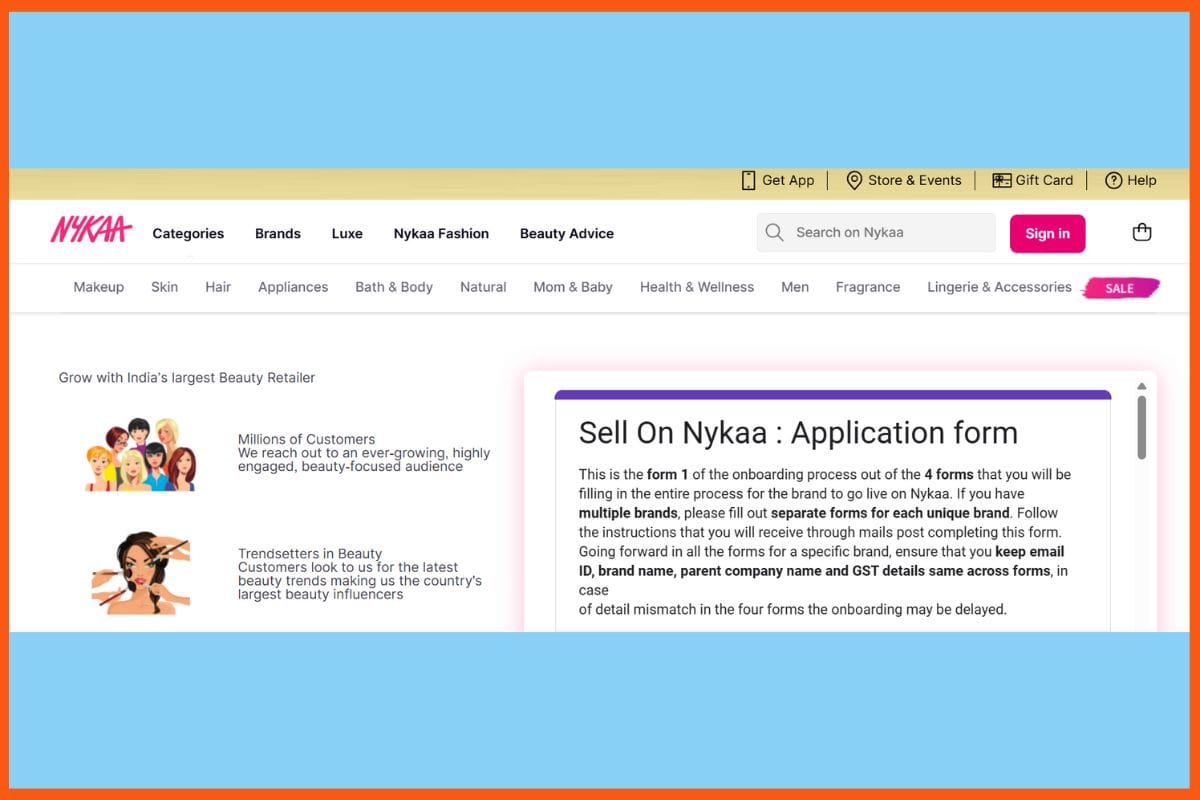 Nykaa - Top Online Selling Platforms in India